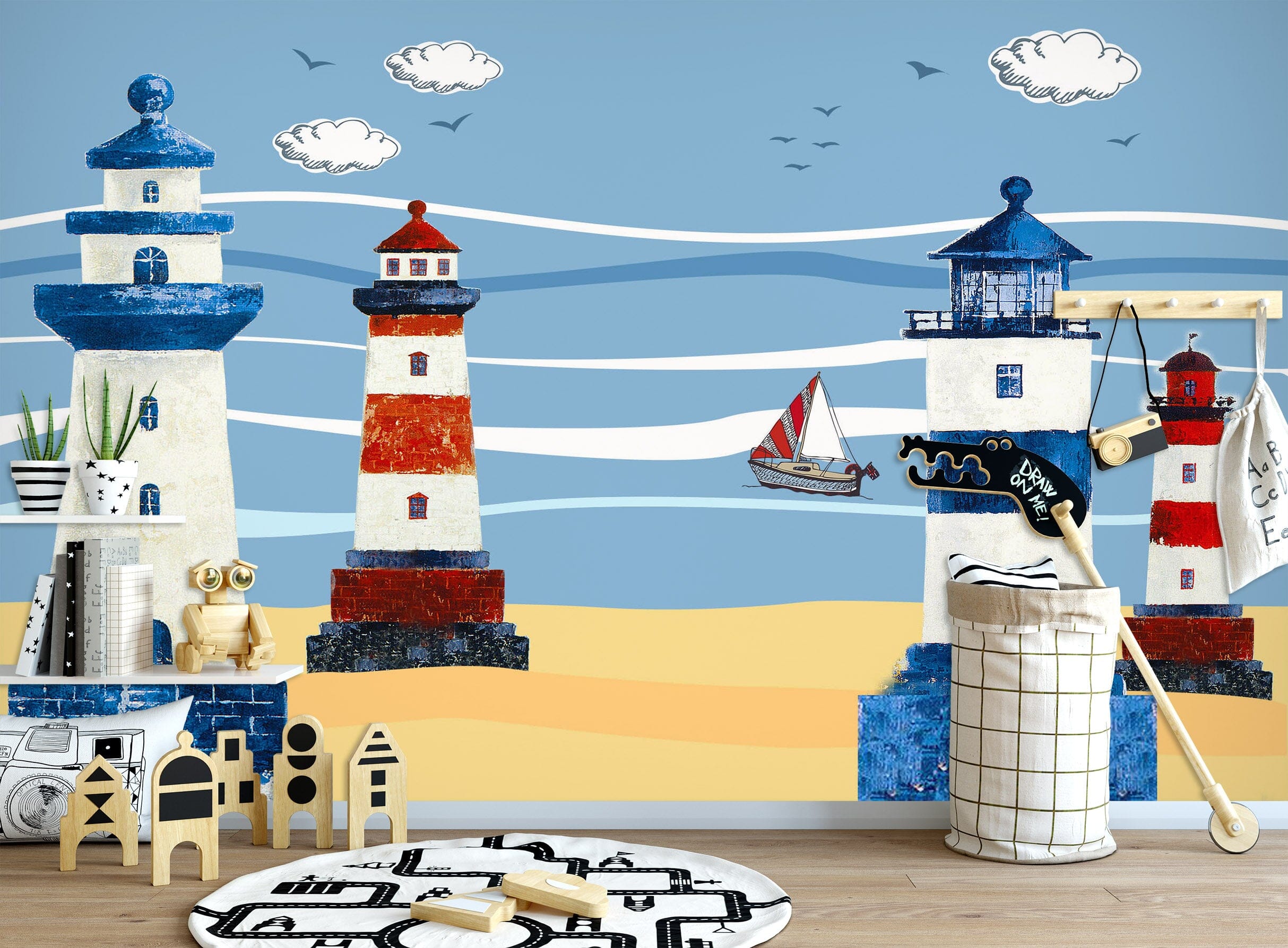 3D Sea Tower 1657 Wall Murals Wallpaper AJ Wallpaper 2