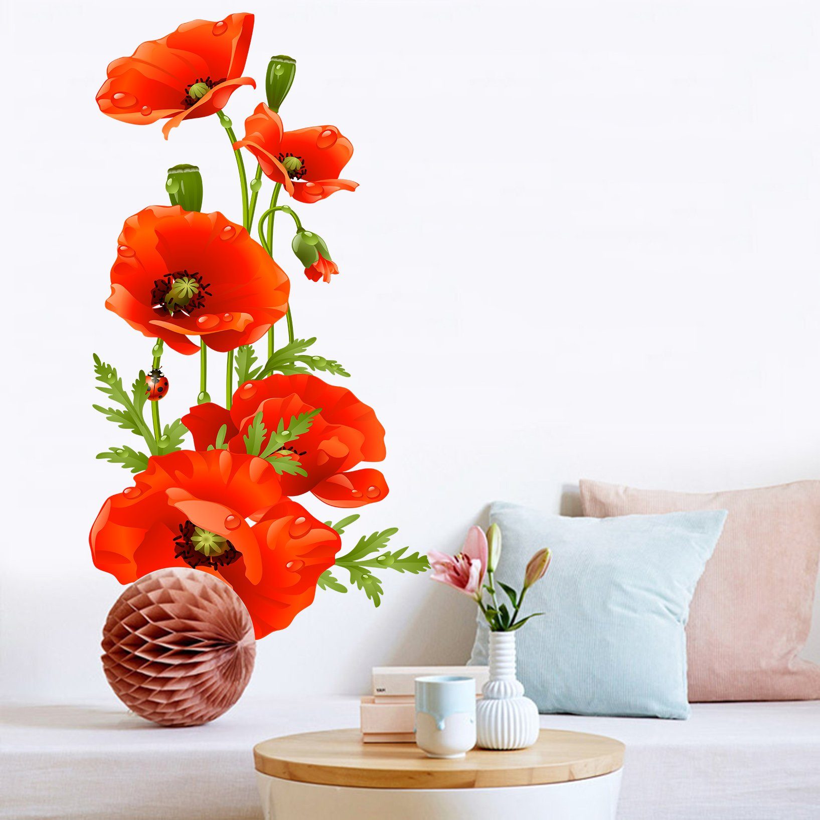 3D Safflower Insect 035 Wall Stickers Wallpaper AJ Wallpaper