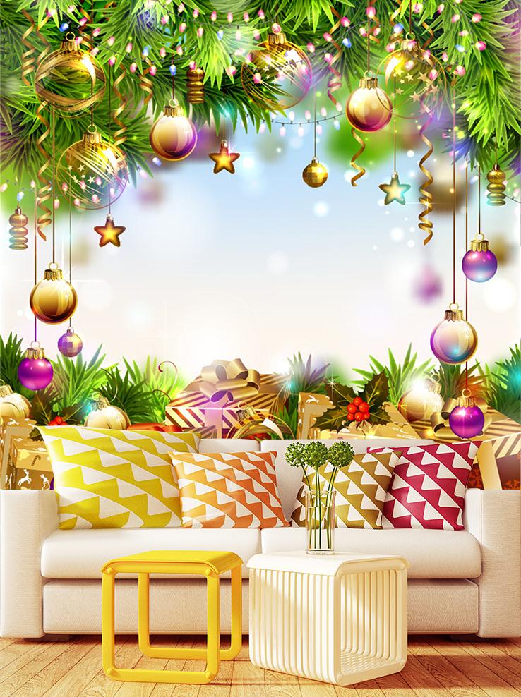 3D Christmas Ball Ornaments 088 Wallpaper AJ Wallpaper