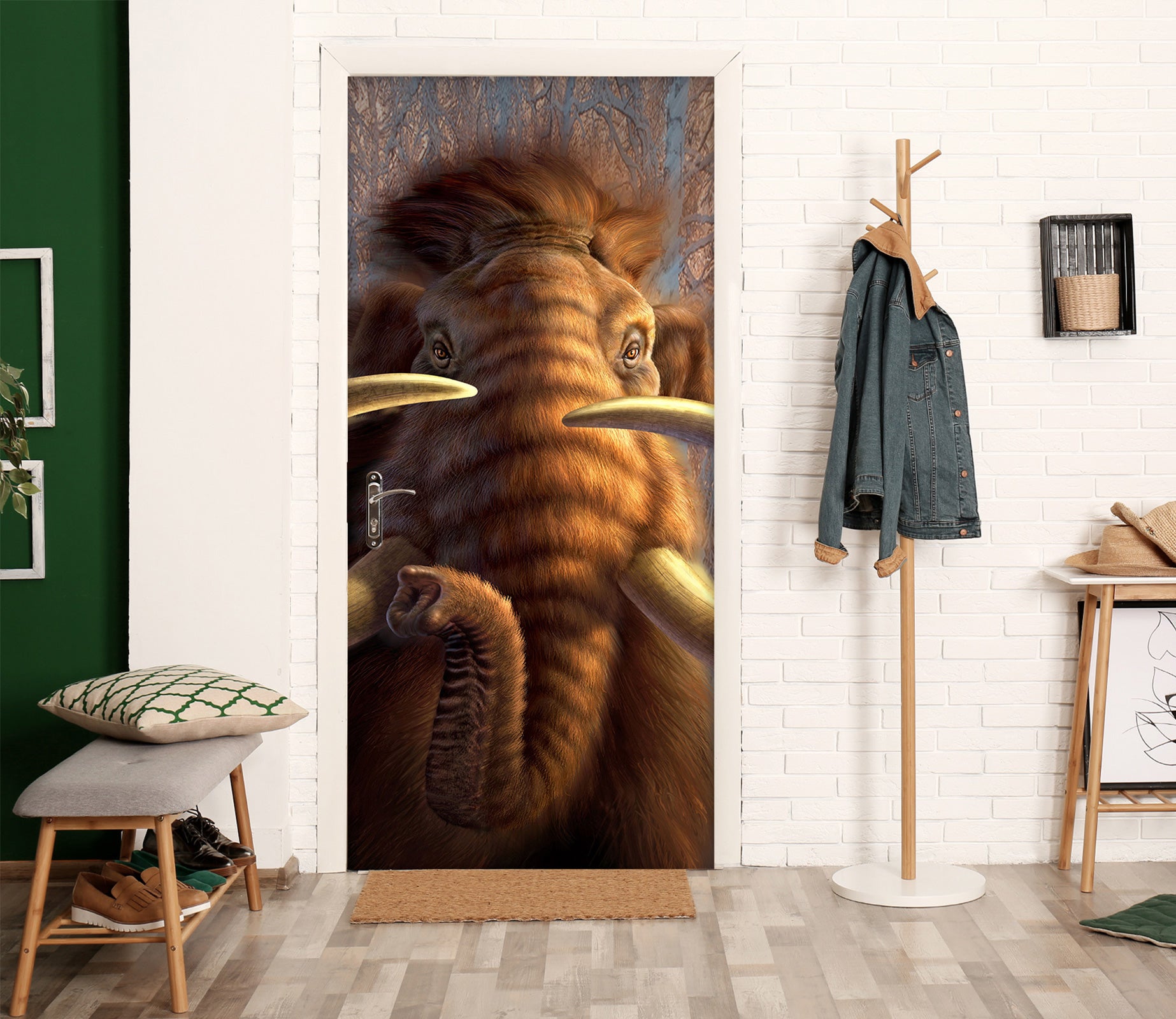 3D Mammoth 112143 Jerry LoFaro Door Mural