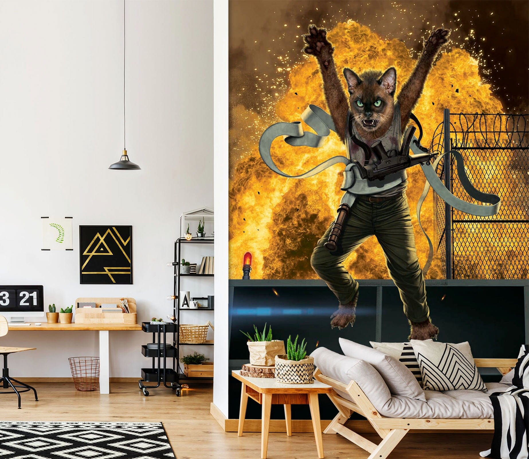 3D Paw Hard 1535 Wall Murals Exclusive Designer Vincent Wallpaper AJ Wallpaper 2