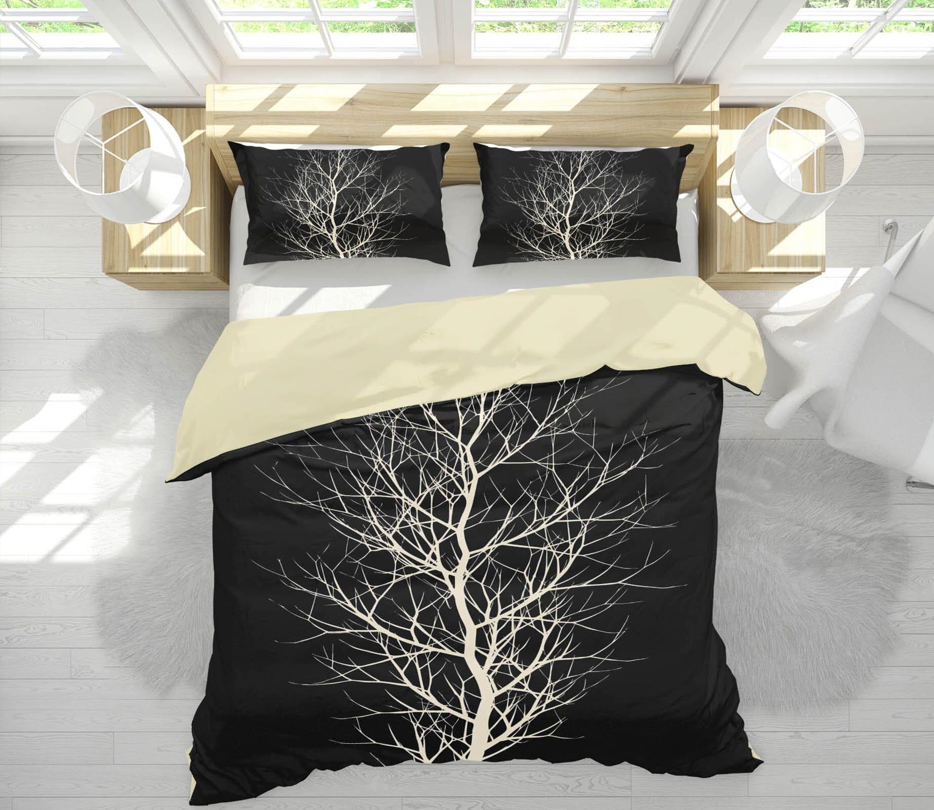 3D The White Tree 2122 Boris Draschoff Bedding Bed Pillowcases Quilt Quiet Covers AJ Creativity Home