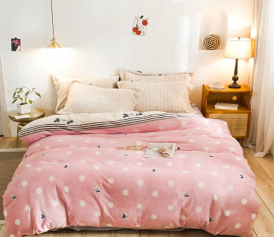 3D Pink Dots 20102 Bed Pillowcases Quilt