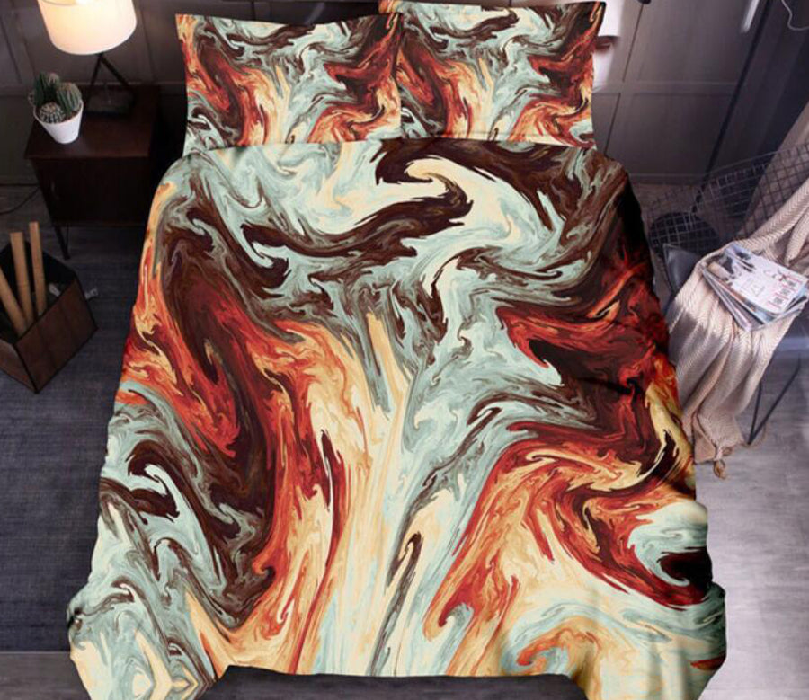 3D Black White Red 77188 Bed Pillowcases Quilt