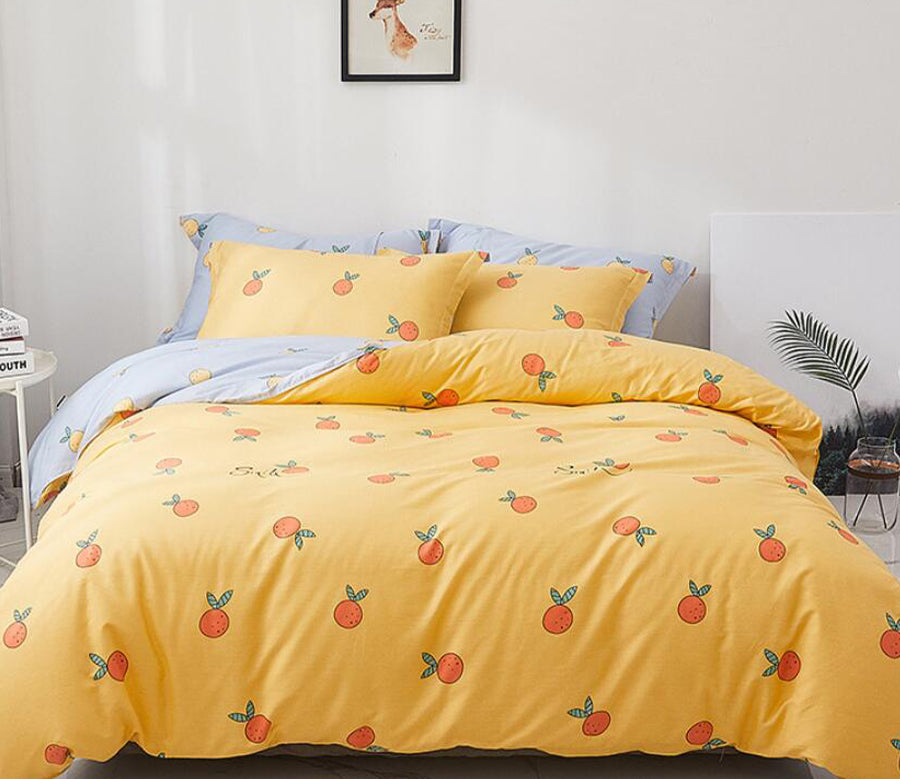 3D Orange Fruit 77171 Bed Pillowcases Quilt