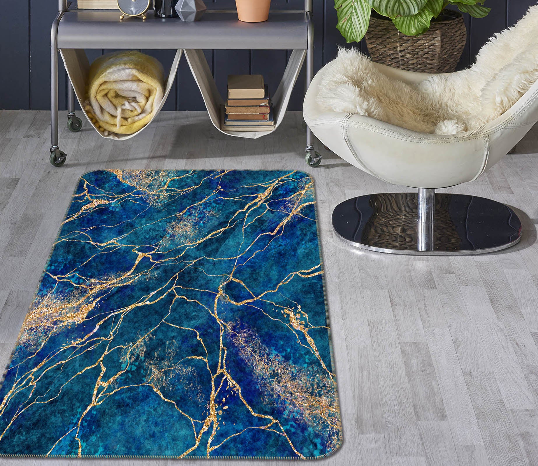 3D Blue Marble 26092 Non Slip Rug Mat