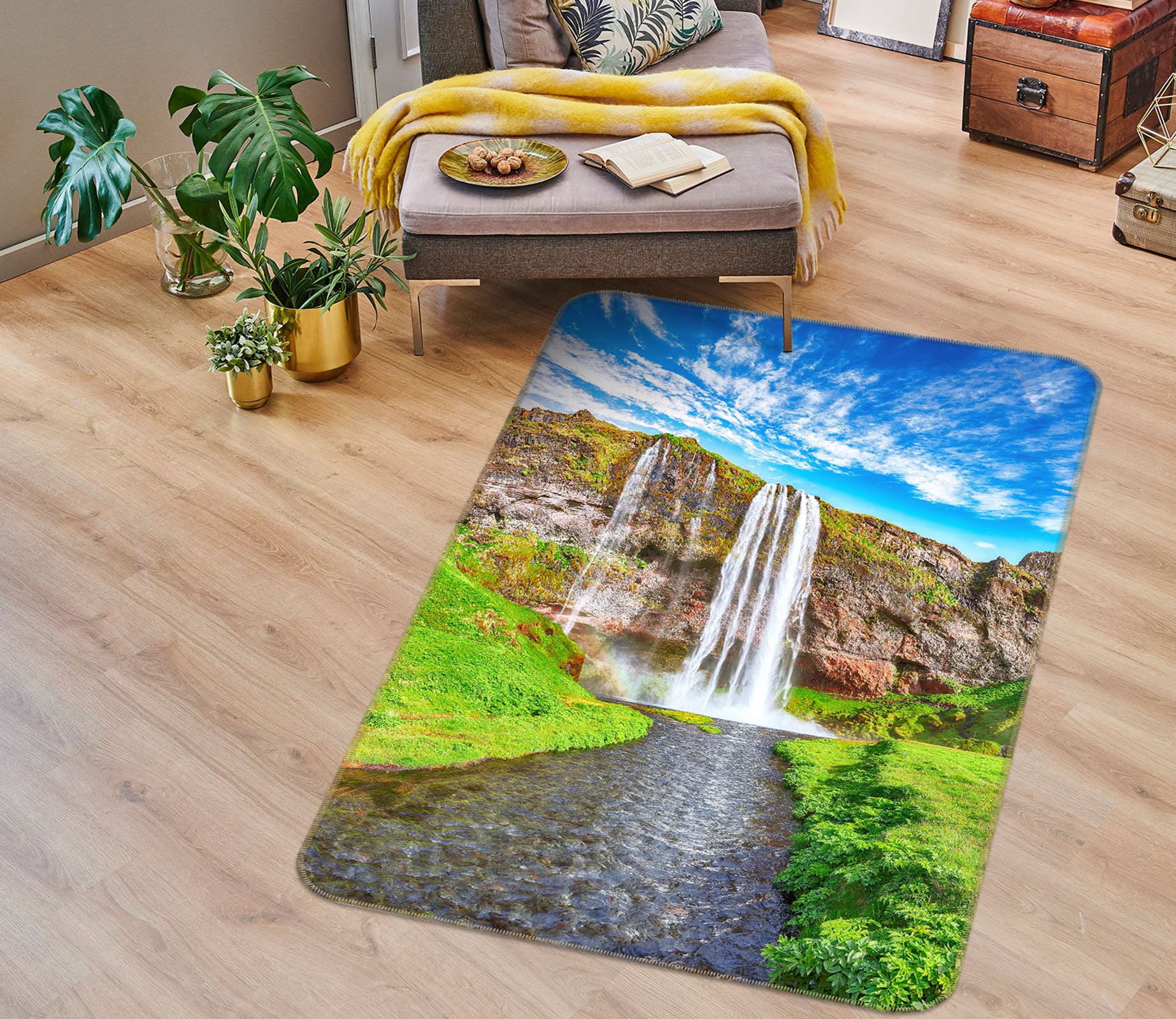 3D Waterfall 26049 Non Slip Rug Mat