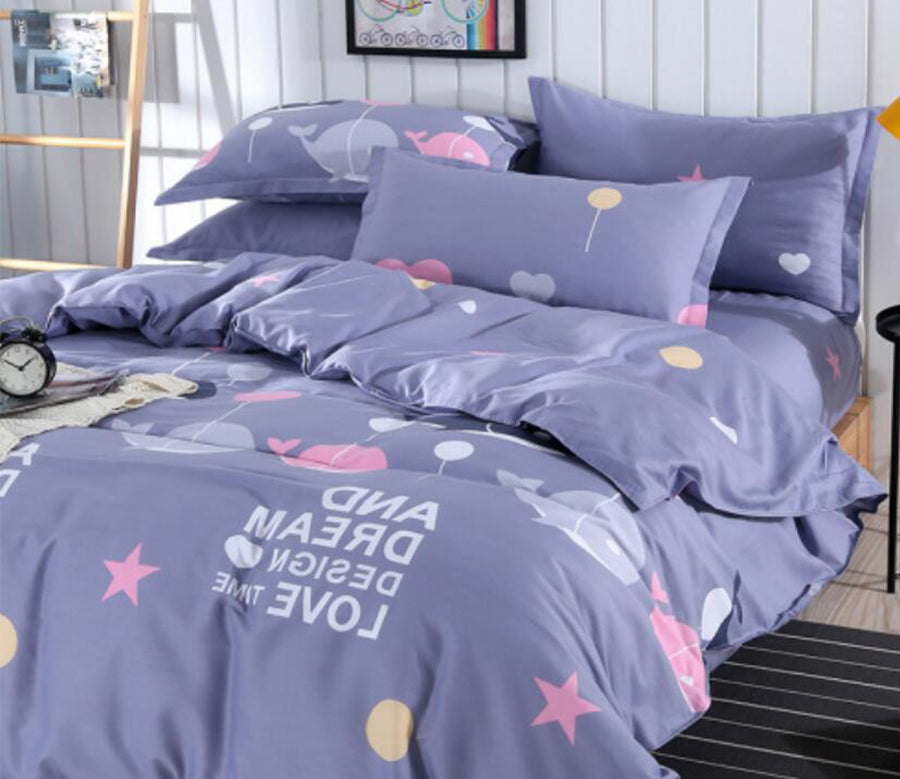 3D Dark Blue-Big Whale 1083 Bed Pillowcases Quilt