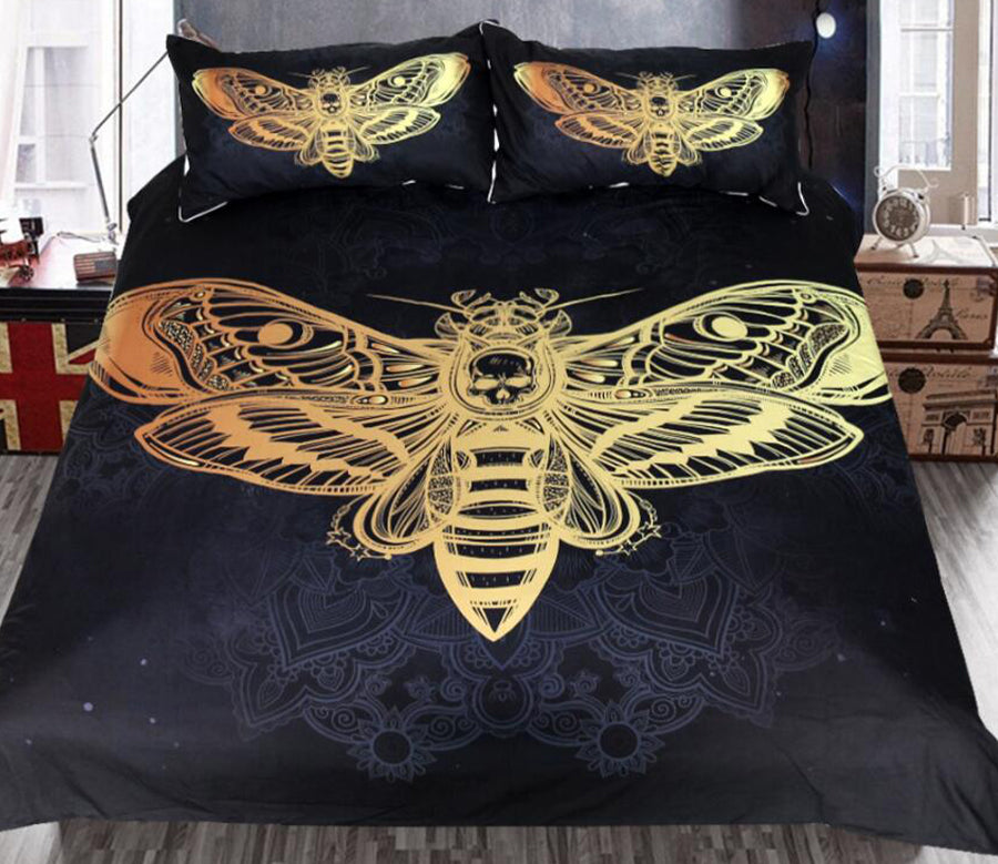 3D Gold Bee 1063 Bed Pillowcases Quilt