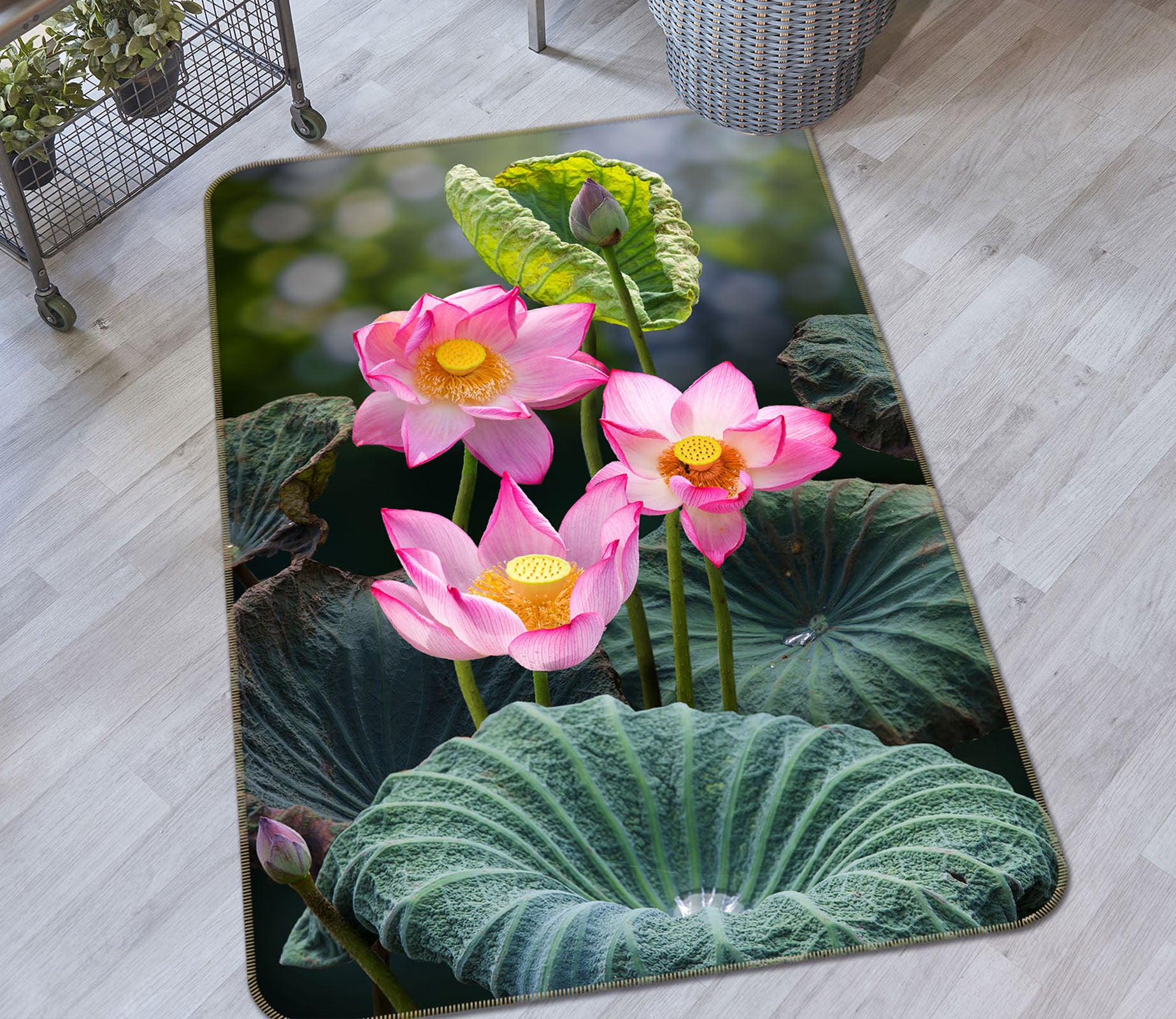 3D Lotus 26101 Non Slip Rug Mat