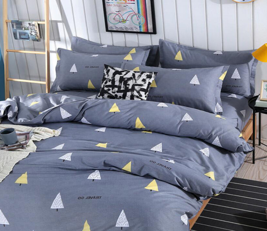 3D Dark Gray Triangle 1085 Bed Pillowcases Quilt
