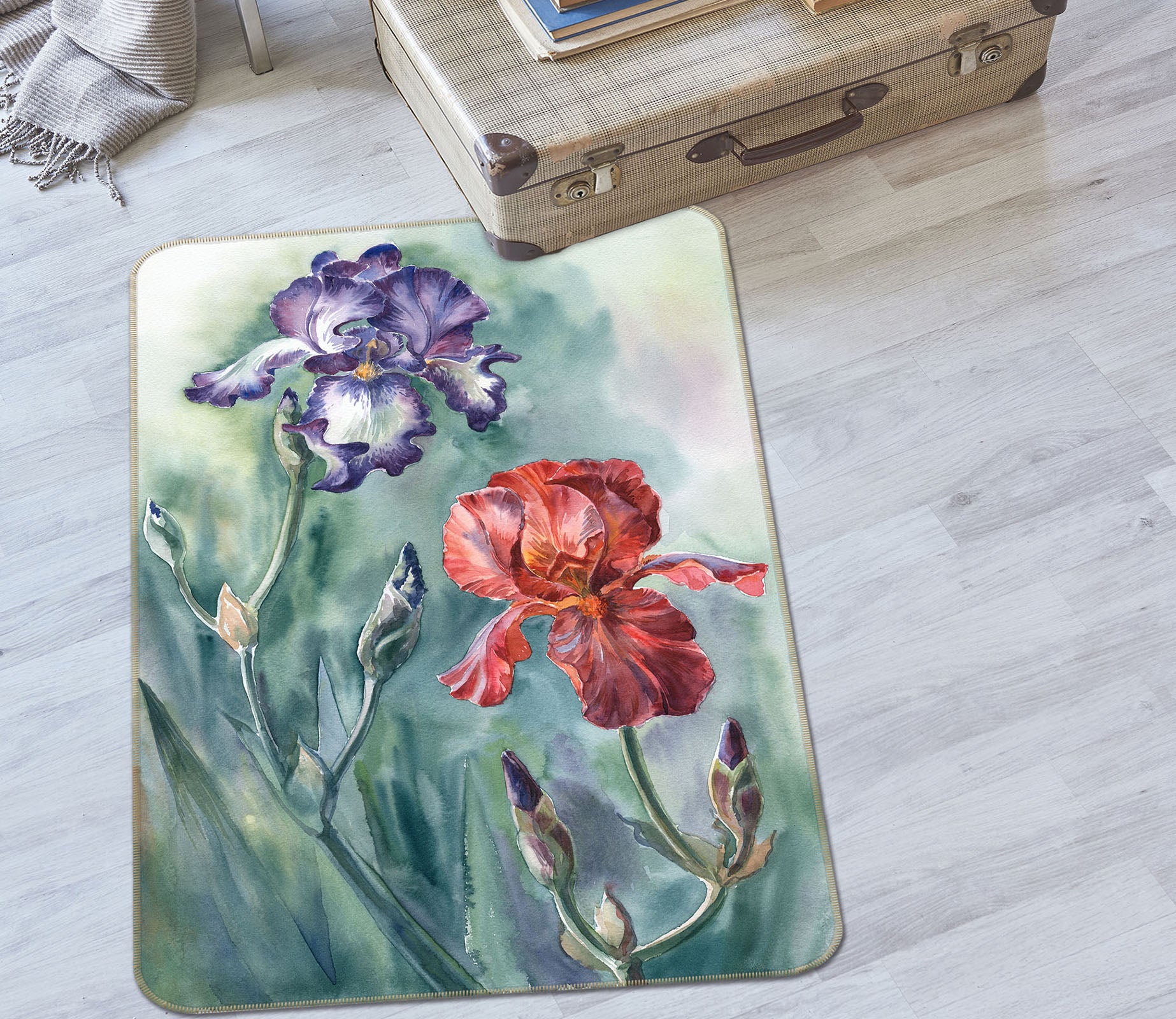 3D Flowers 26046 Non Slip Rug Mat