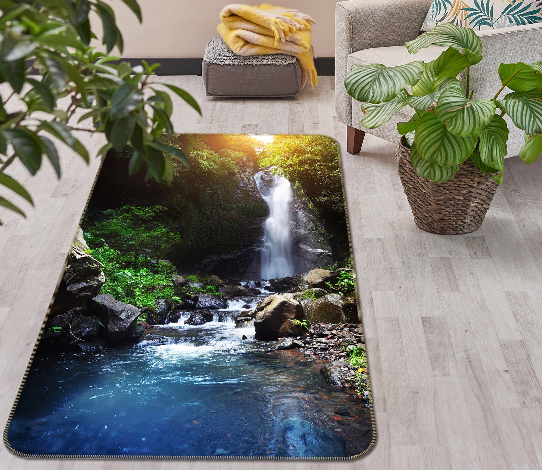 3D Waterfall 26018 Non Slip Rug Mat