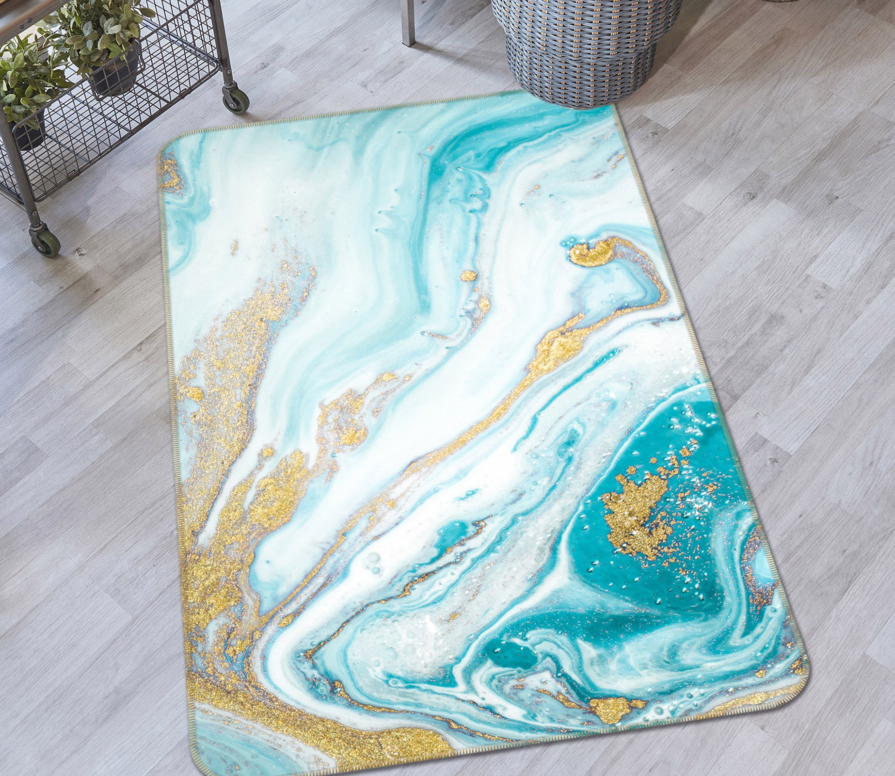 3D Pattern Lines 26076 Non Slip Rug Mat