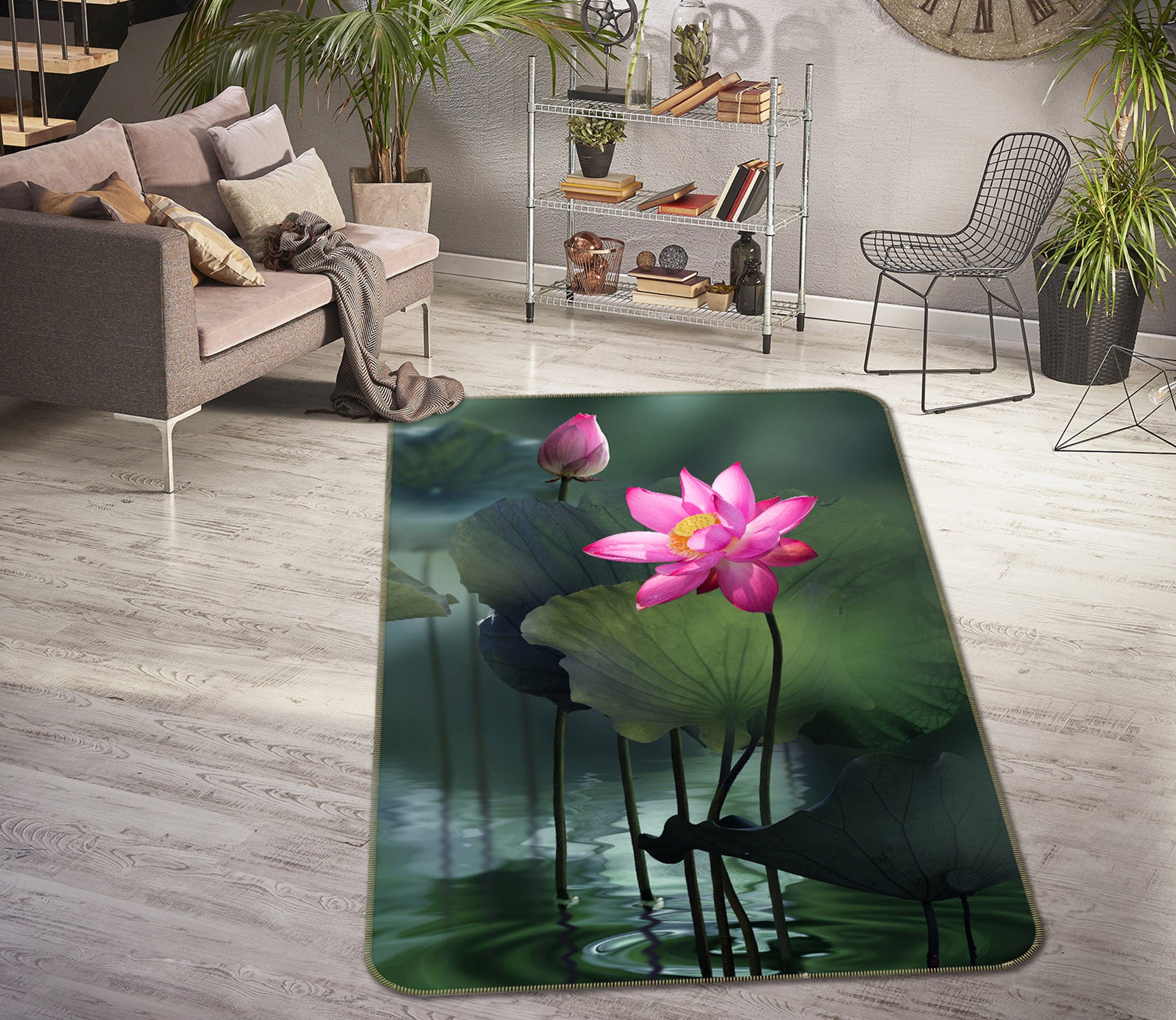 3D Lotus 26108 Non Slip Rug Mat
