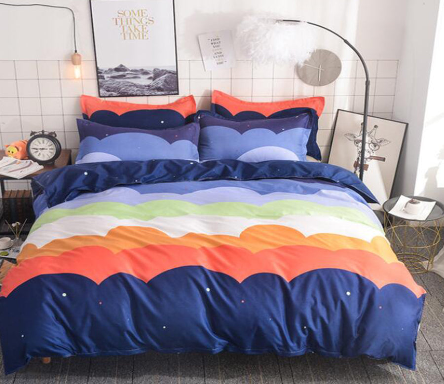 3D Color Wave 2104 Bed Pillowcases Quilt