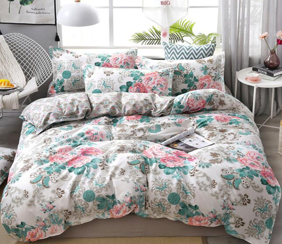 3D Flower Pattern 2164 Bed Pillowcases Quilt