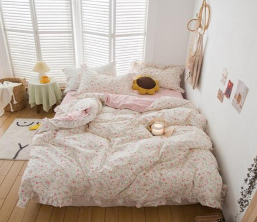 3D Pink Small Floral 40317 Bed Pillowcases Quilt