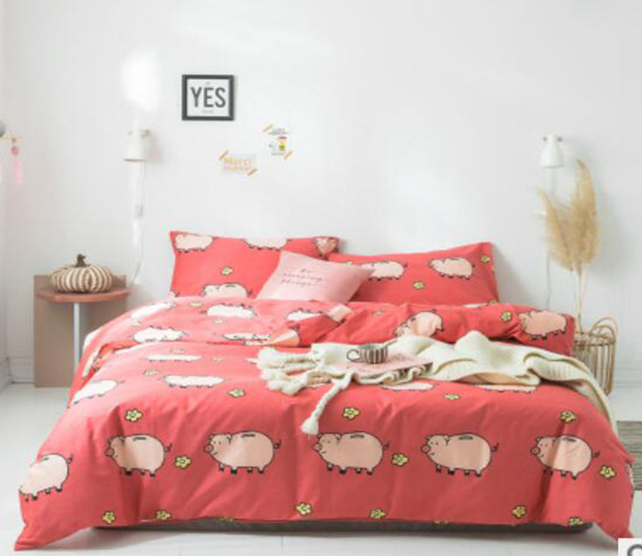 3D Pig 14176 Bed Pillowcases Quilt