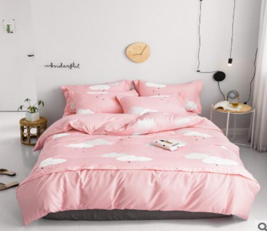 3D Pink Clouds 40145 Bed Pillowcases Quilt
