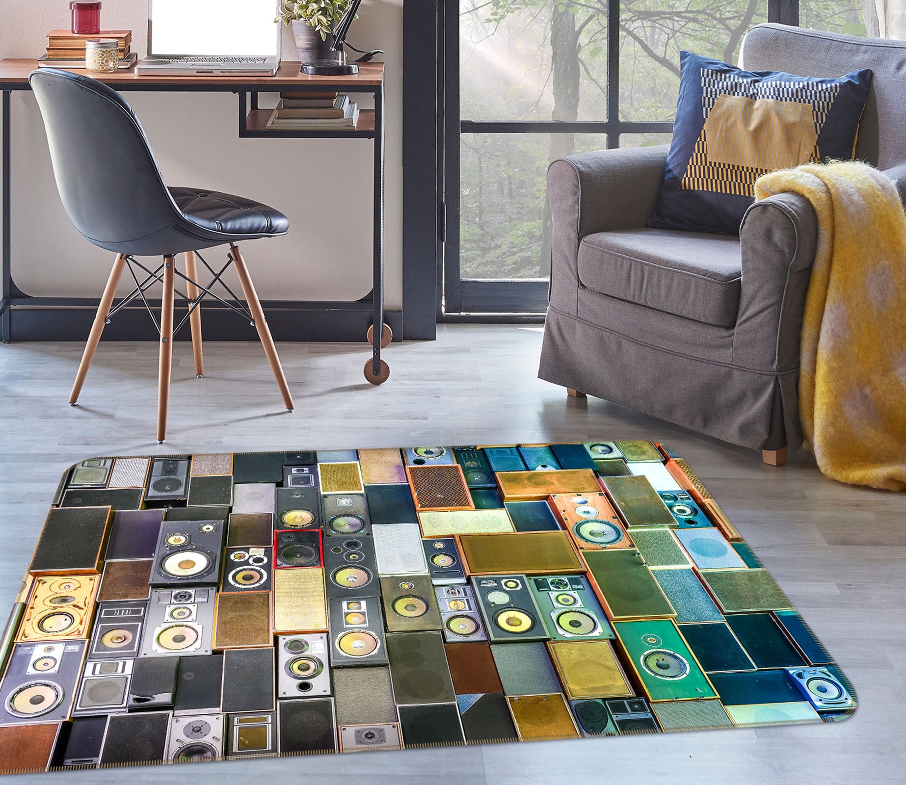 3D Sound Pattern 35024 Non Slip Rug Mat
