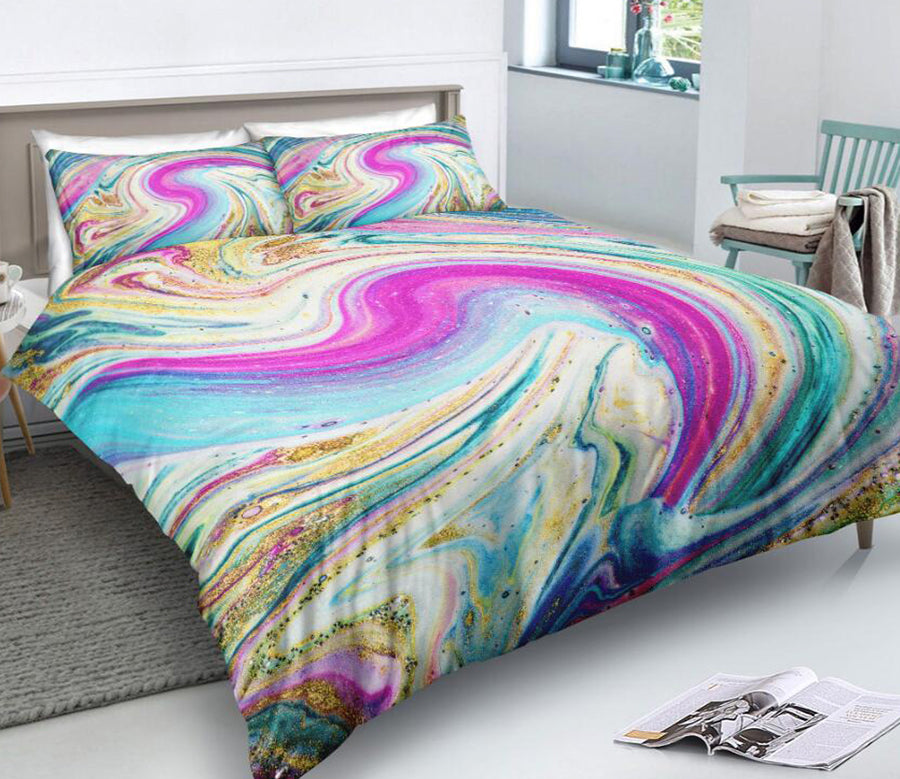 3D Color Marbling 6103 Bed Pillowcases Quilt