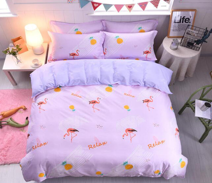 3D Forange Flamingo 3060 Bed Pillowcases Quilt