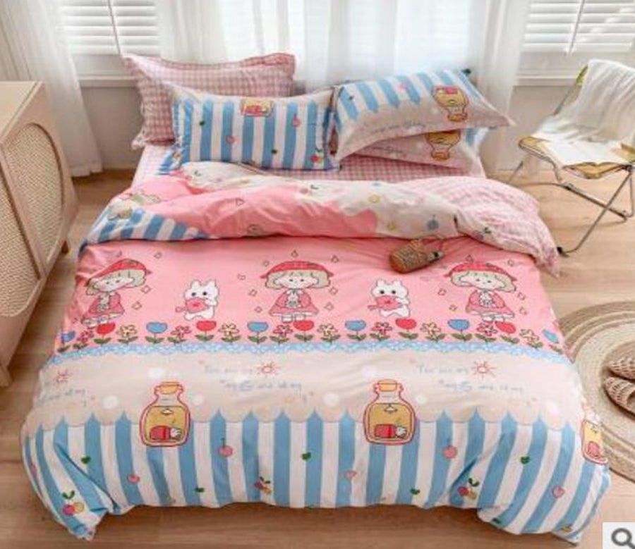 3D Cartoon Girl 40165 Bed Pillowcases Quilt