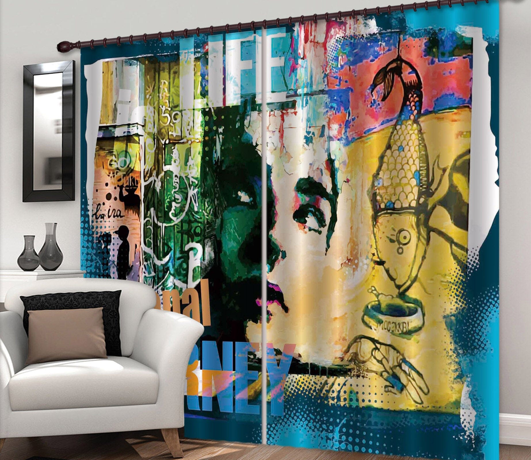 3D Painted Girl 102 Curtains Drapes Wallpaper AJ Wallpaper