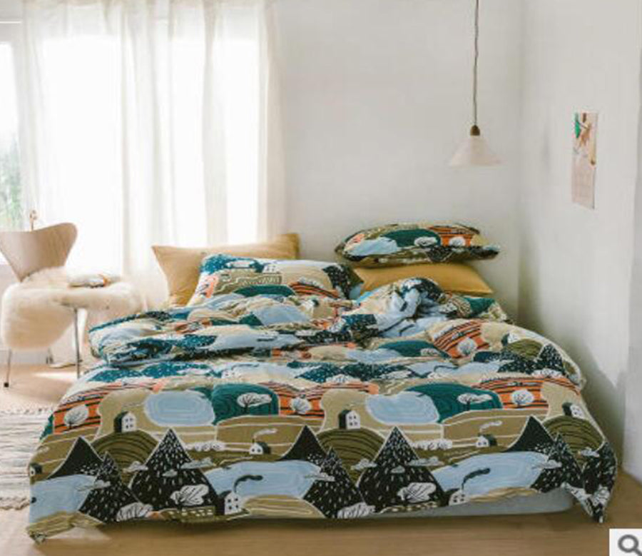 3D Village 17150 Bed Pillowcases Quilt