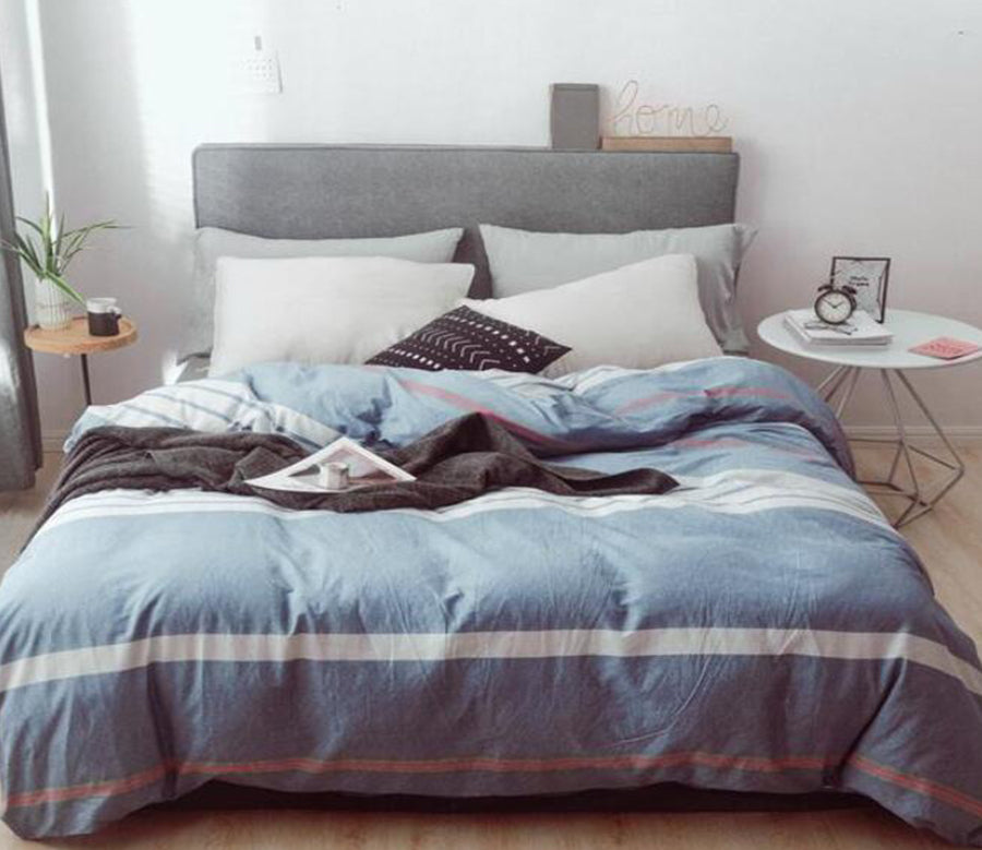 3D Blue Bar 4145 Bed Pillowcases Quilt