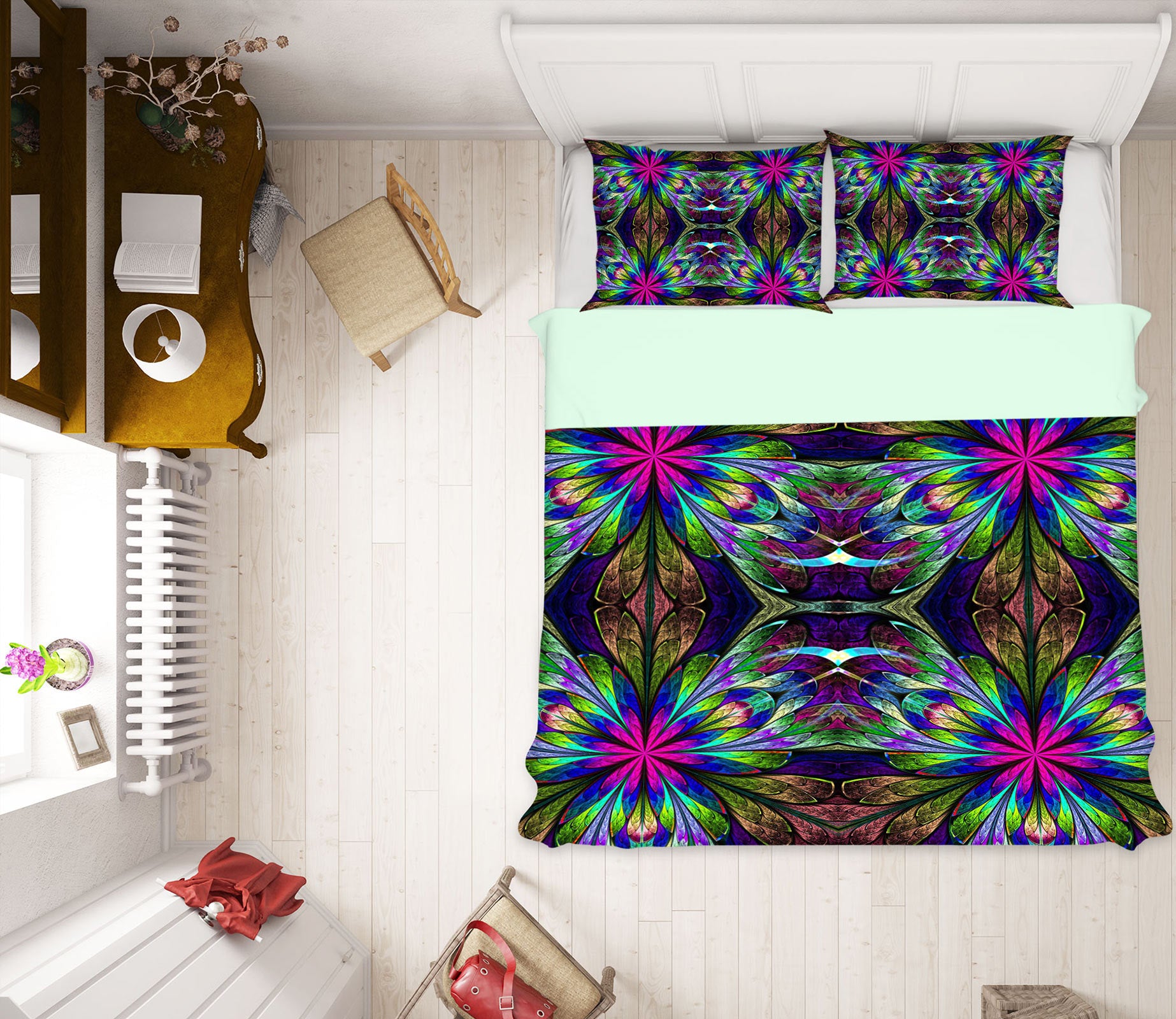 3D Grain Pattern 13198 Bed Pillowcases Quilt