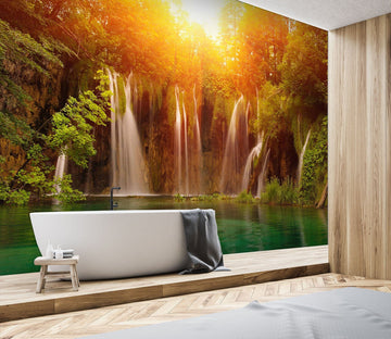 3D Waterfall Landscape 096 Wall Murals Wallpaper AJ Wallpaper 2 