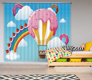 3D Hot Air Balloon 789 Curtains Drapes Wallpaper AJ Wallpaper 