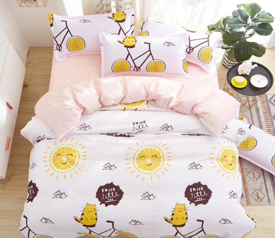 3D Sun Cat 5097 Bed Pillowcases Quilt