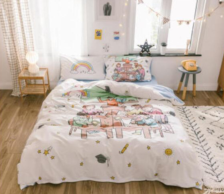 3D Cartoon Crowd 30138 Bed Pillowcases Quilt