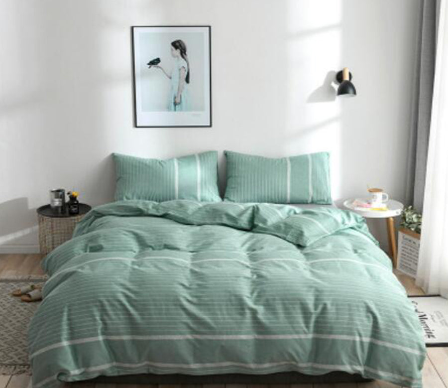 3D Light Green 17194 Bed Pillowcases Quilt
