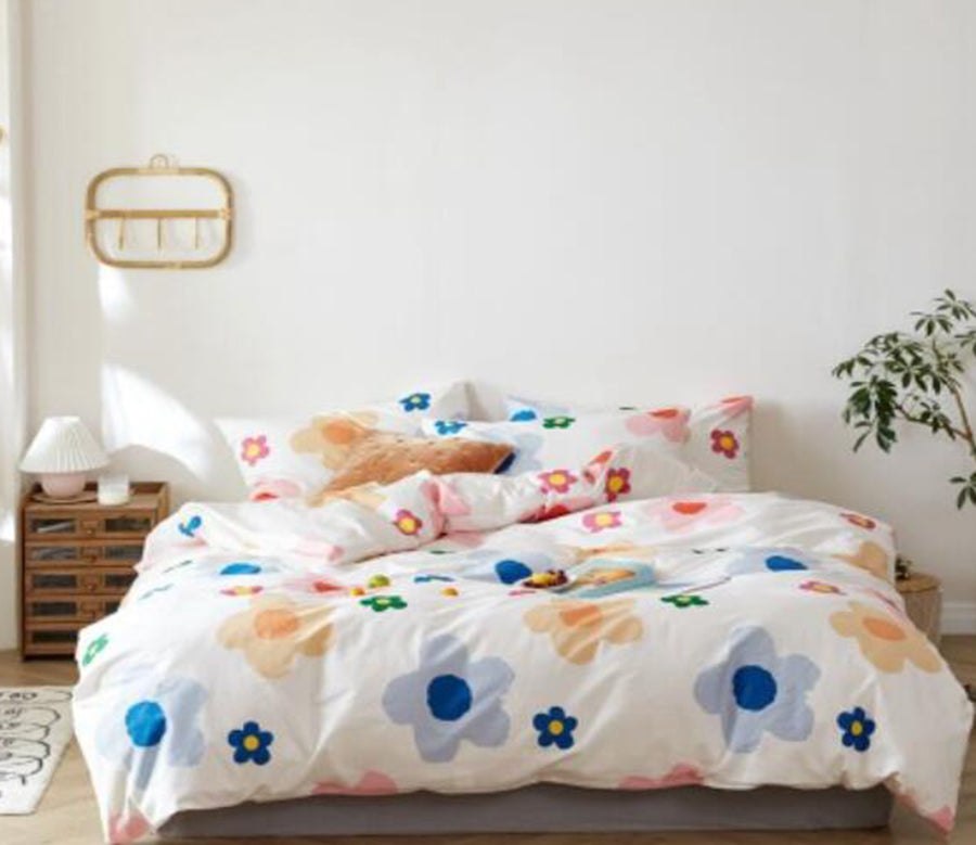 3D Colored Flowers 30026 Bed Pillowcases Quilt