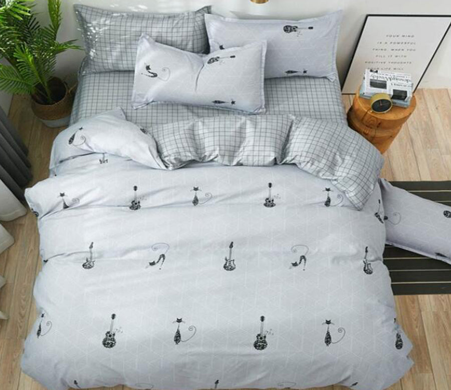 3D Green Guitar 5084 Bed Pillowcases Quilt