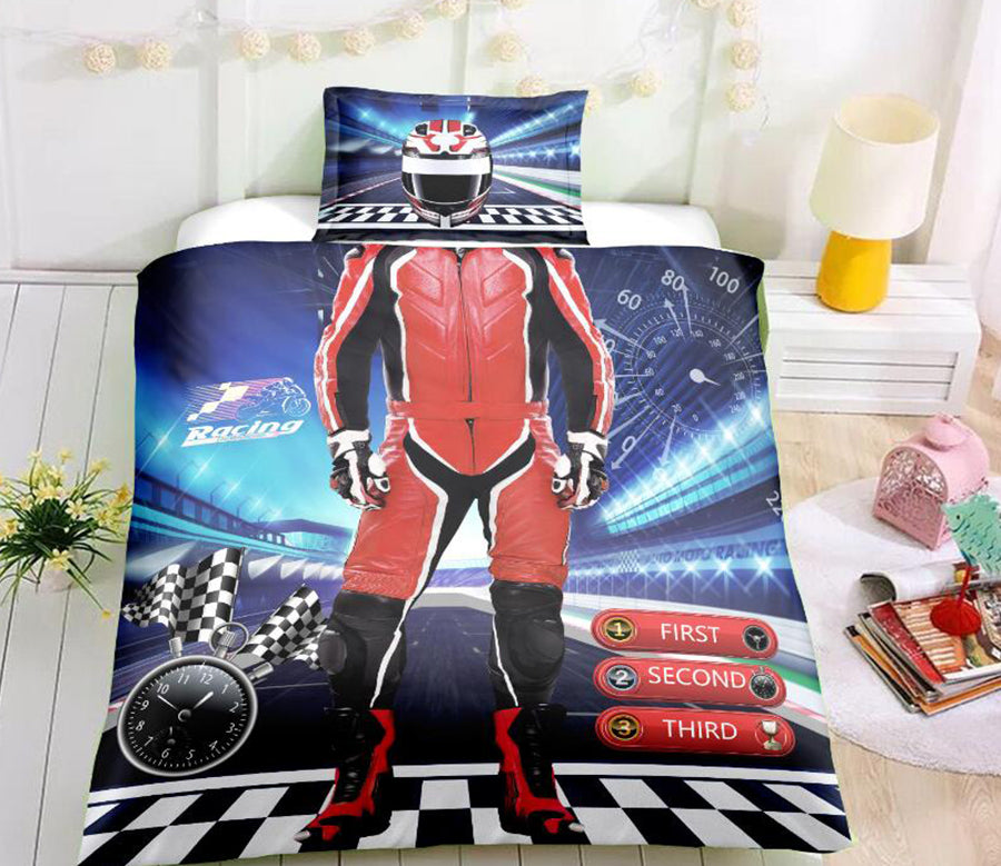 3D Racer 6003 Bed Pillowcases Quilt