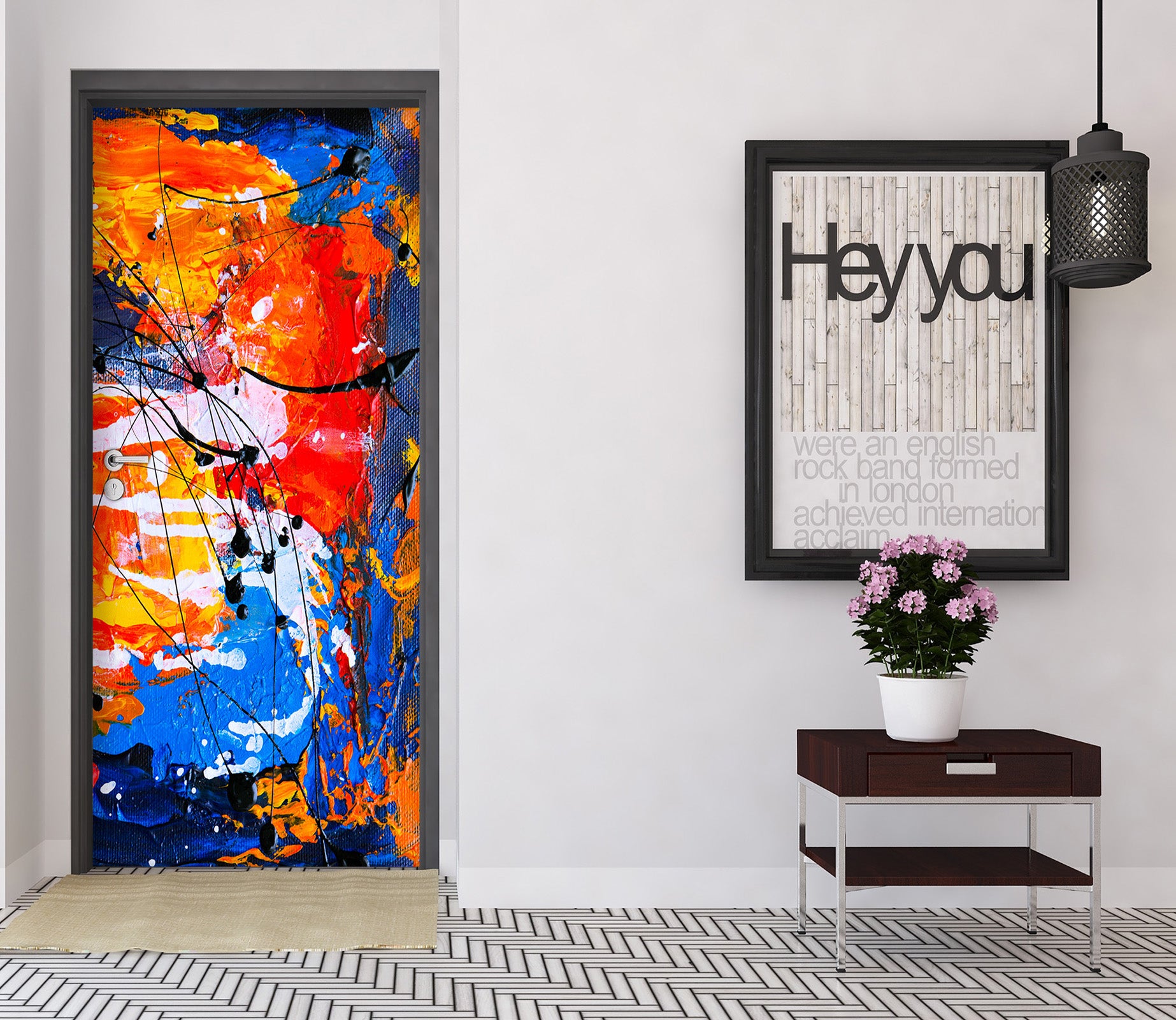 3D Colorful 21165 Door Mural