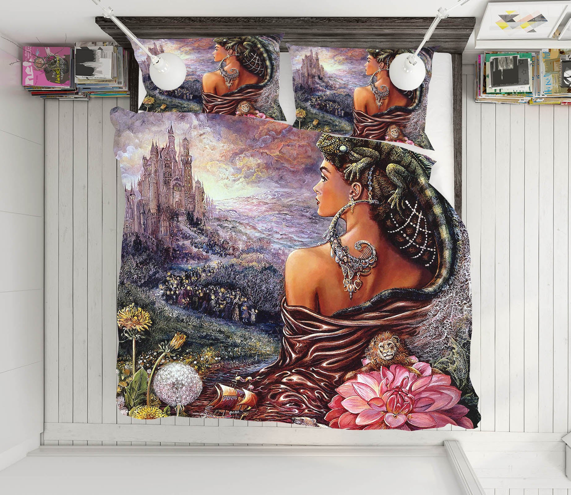 3D Female Flowers 12149 Bed Pillowcases Quilt