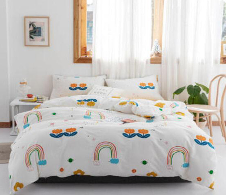 3D Rainbow Clouds 15106 Bed Pillowcases Quilt