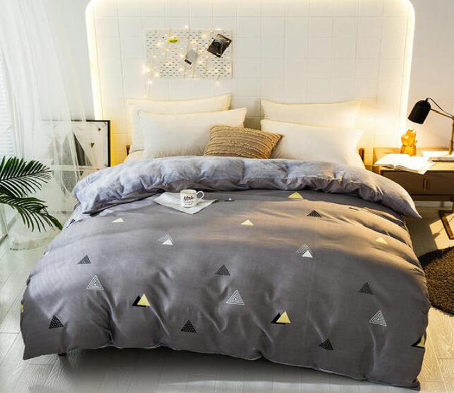 3D Dark Gray 3052 Bed Pillowcases Quilt