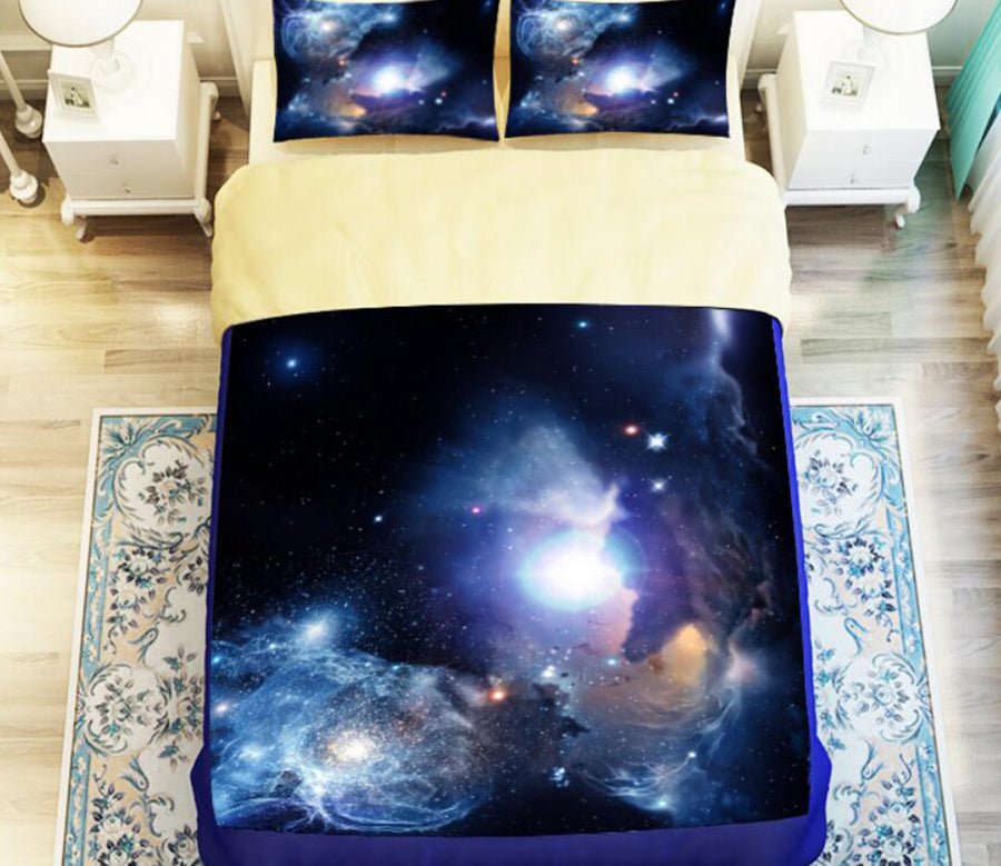 3D Starry Aurora 6061 Bed Pillowcases Quilt