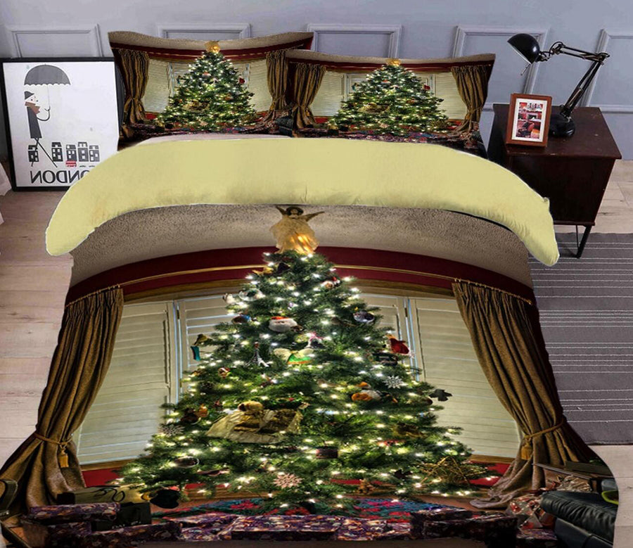3D Christmas Tree 45200 Christmas Quilt Duvet Cover Xmas Bed Pillowcases