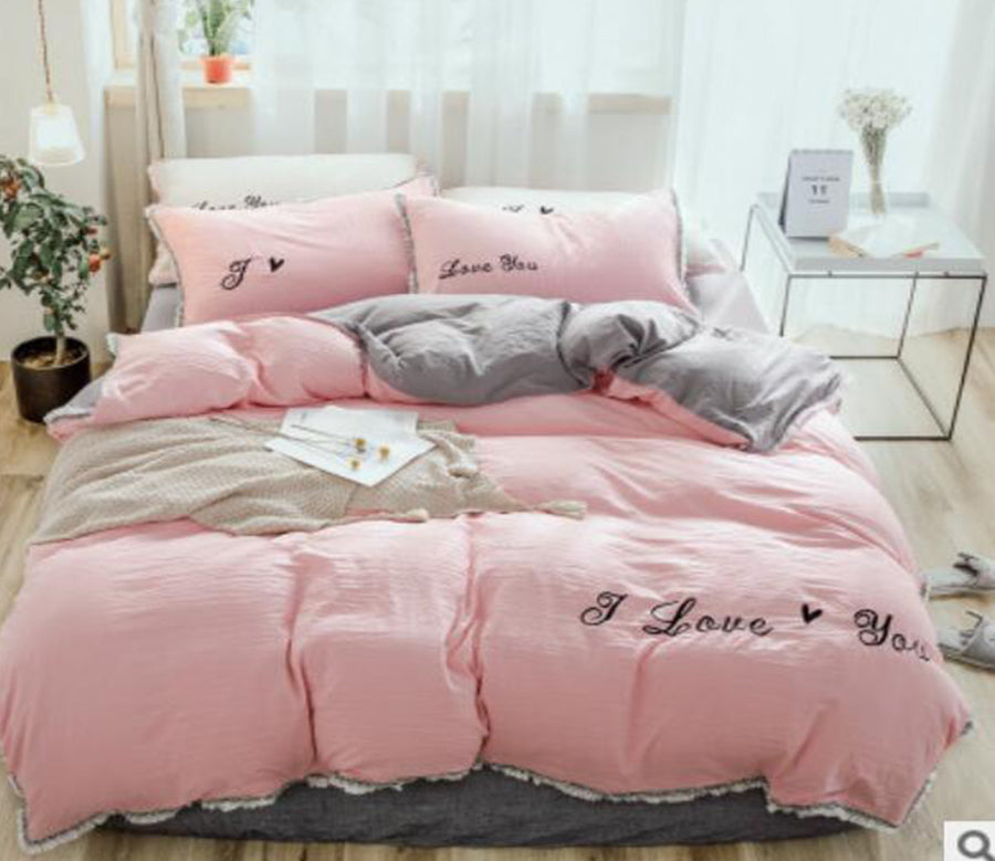 3D Pink 50003 Bed Pillowcases Quilt
