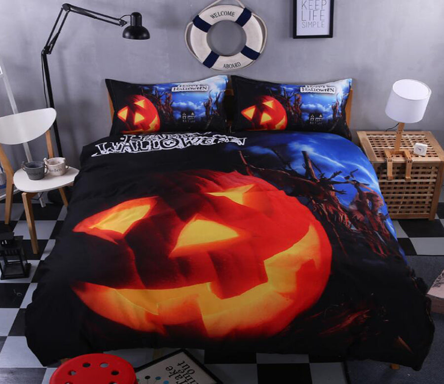 3D Halloween Lamp 6039 Bed Pillowcases Quilt