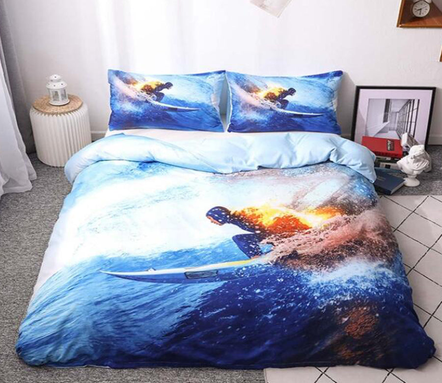 3D Surfing At Sea 5056 Bed Pillowcases Quilt