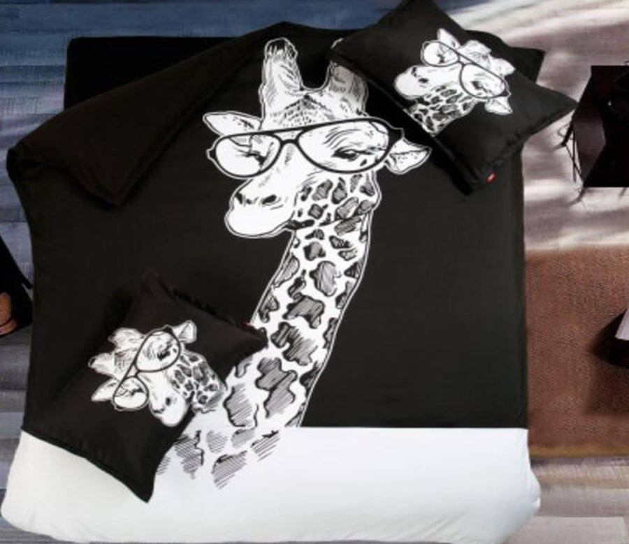 3D Giraffe 5175 Bed Pillowcases Quilt